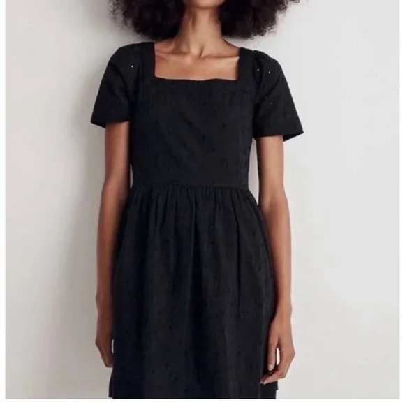 sleeveless a line mini dress Six Stories Women's Lace High Neck A-line Mini Dress